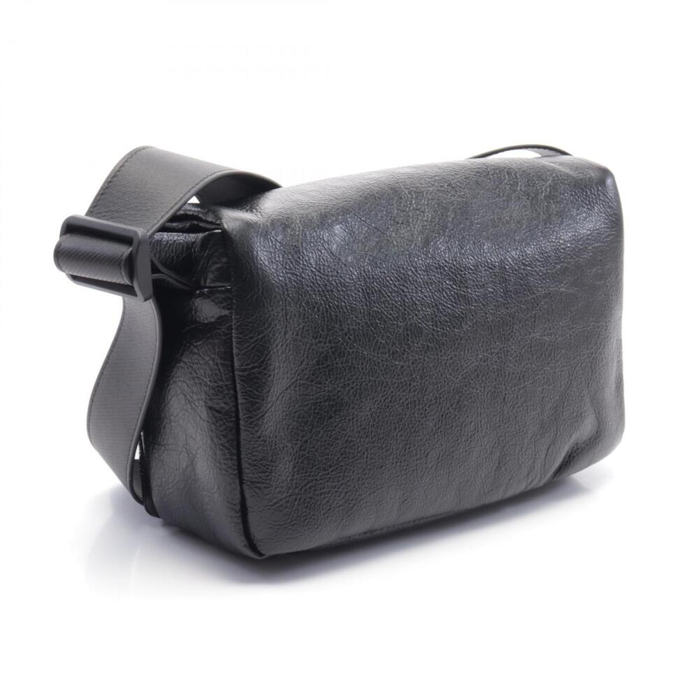 Balenciaga MONACO Flap Messenger Shoulder Bag Leather Black - Picture 2 of 4